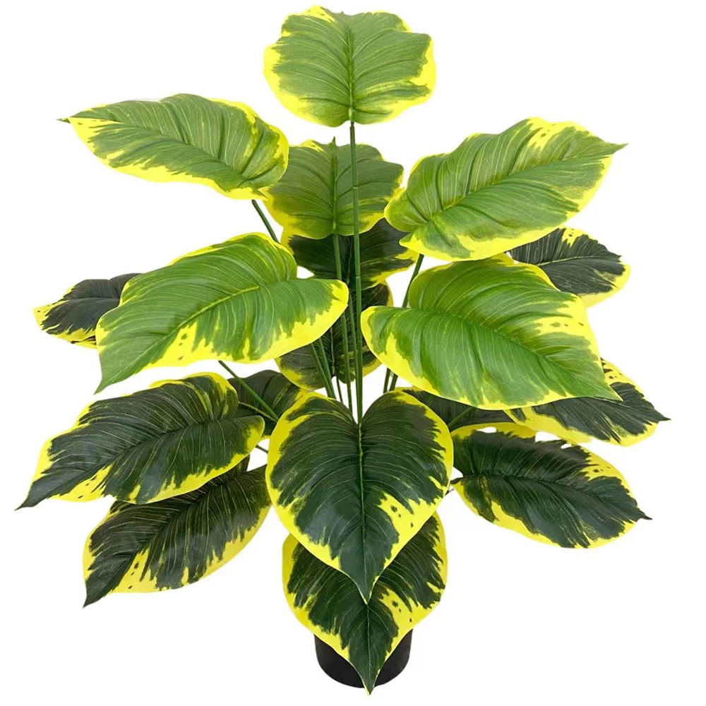 

Artificial Green Plant Evergreen Pig Heart Green Dill Potted Fake Plant Large Tropical Tree Leaf Home Garden Hotel Office Decor