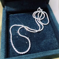 new niche s925 silver jewelry flashing clavicle chain bare chain light luxury necklace
