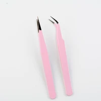 stainless steel eyelash tweezers eyebrow nippers high precision quality anti static tweezer lashes extension makeup tools