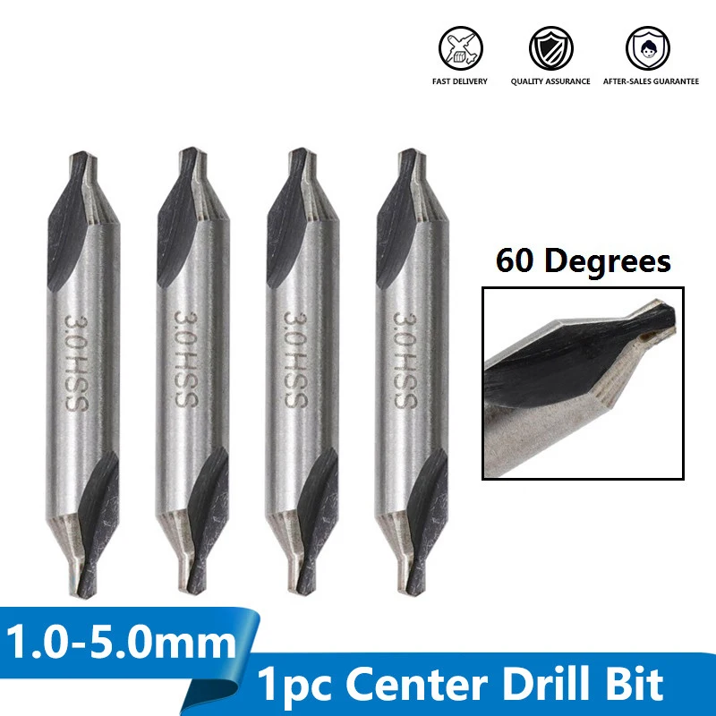 

HSS Center Drills Bit 60 Degree Metal Drill Bit Power Tools Hole Drilling Hole Cutter 1.0/1.5/2.0/2.5/3.0/3.15/4.0/5.0mm