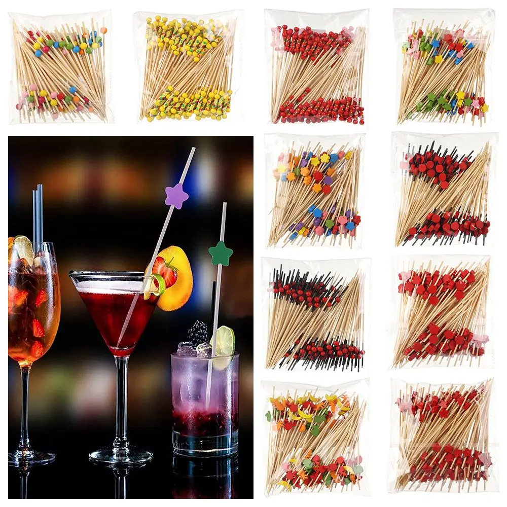 

Toothpicks Cupcake Fruit Fork Toothpick Skewer Food Fruit Cocktail Decor Handmade Toothpicks Bamboo Picks Fruit Sticks