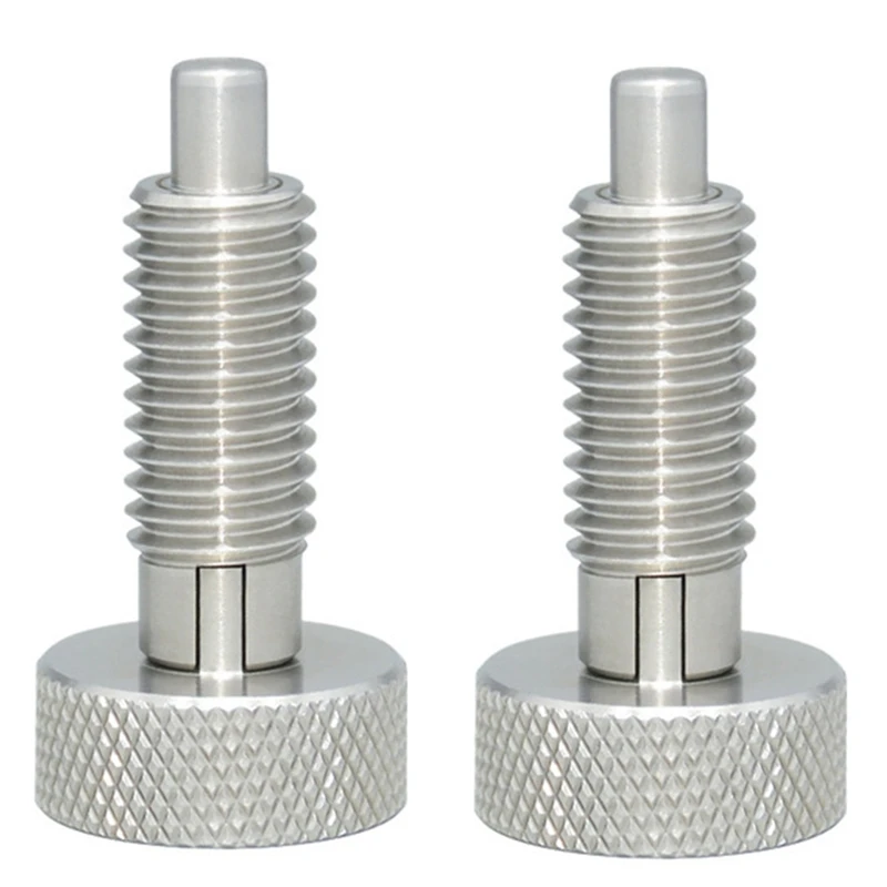

Hand Retractable Spring Plunger With Knurled Handle Stainless Steel Lock-Out M8X1.25 Type Quick Release Pins,2 Pcs