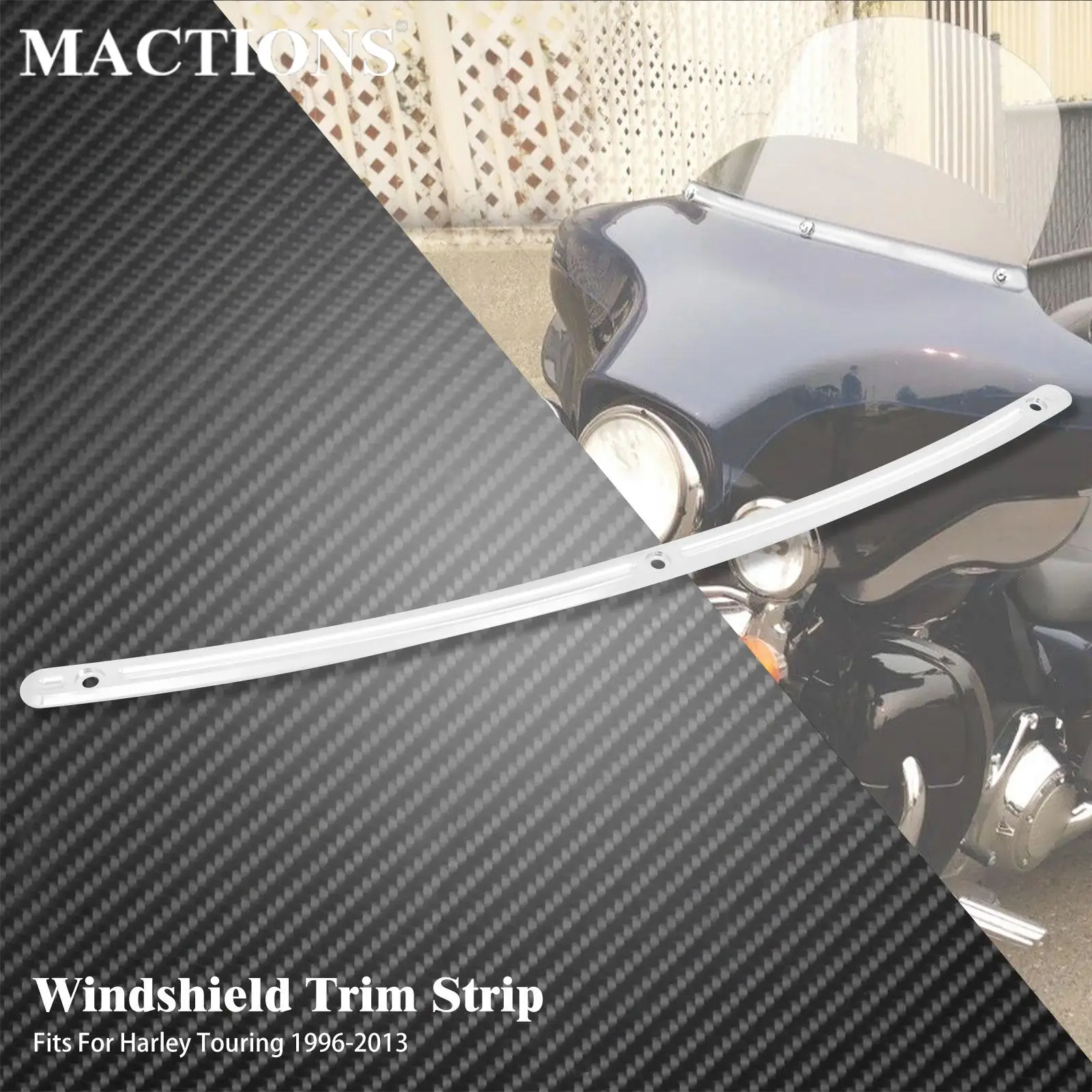 

Motorcycle CNC Windshield Windscreen Trim Chrome For Harley Touring Electra Glide Street Glide FLHX FLHTC CVO 1996-2012 2013