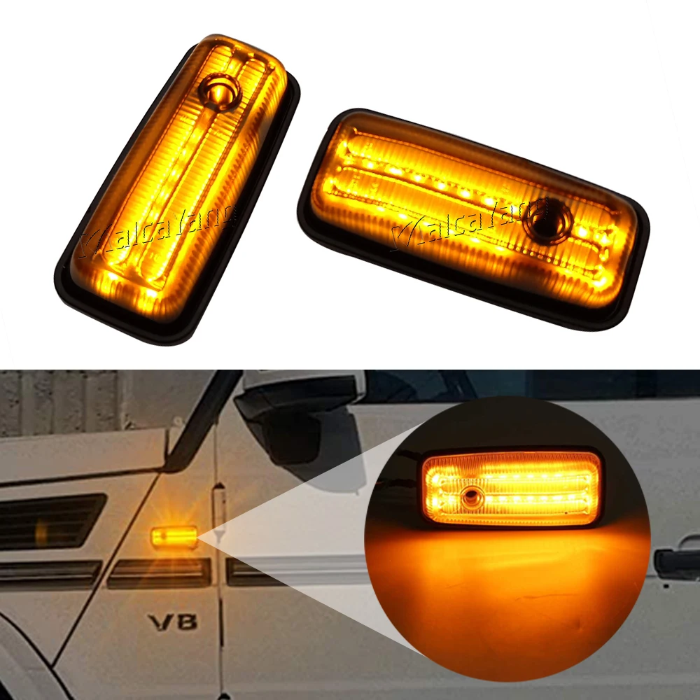 2X Динамический светодиодный боковой указатель поворота для Mercedes-Benz G-Class W463 W461 G500