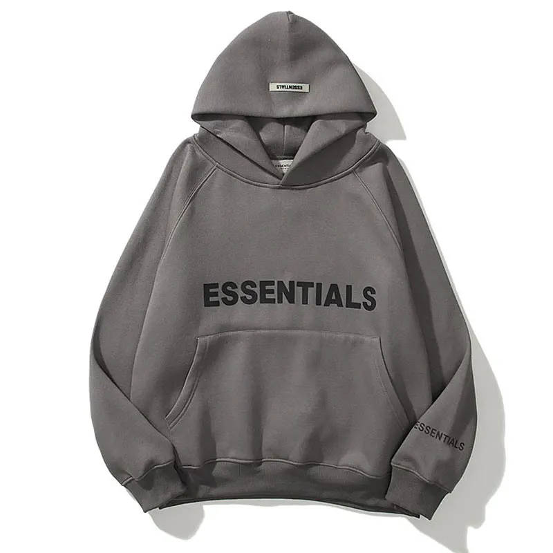 

Essentials hoodie 3D rubber lettering logo sweatshirt High quality hip hop loose unisex oversize fashion brand pullover hoodie