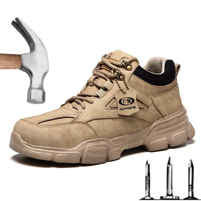 

Labor Protection Shoes Men's Breathable Impact Proof Puncture Proof Steel Head Light Wear-resistant Odor Proof Safety Work Shoes