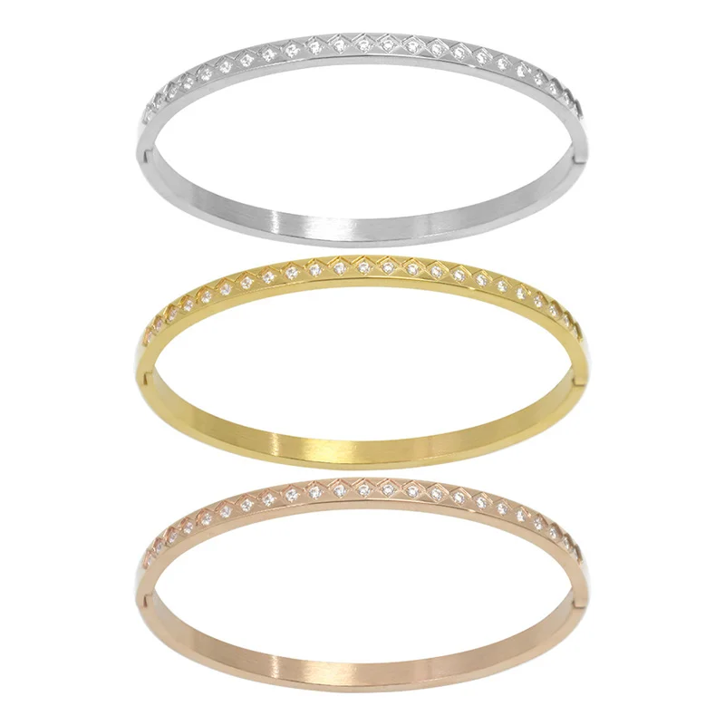 Браслет дружбы, модные роскошные браслеты из нержавеющей стали цвета розового золота, дизайнерский браслет, Индивидуальные ювелирные изделия для пар