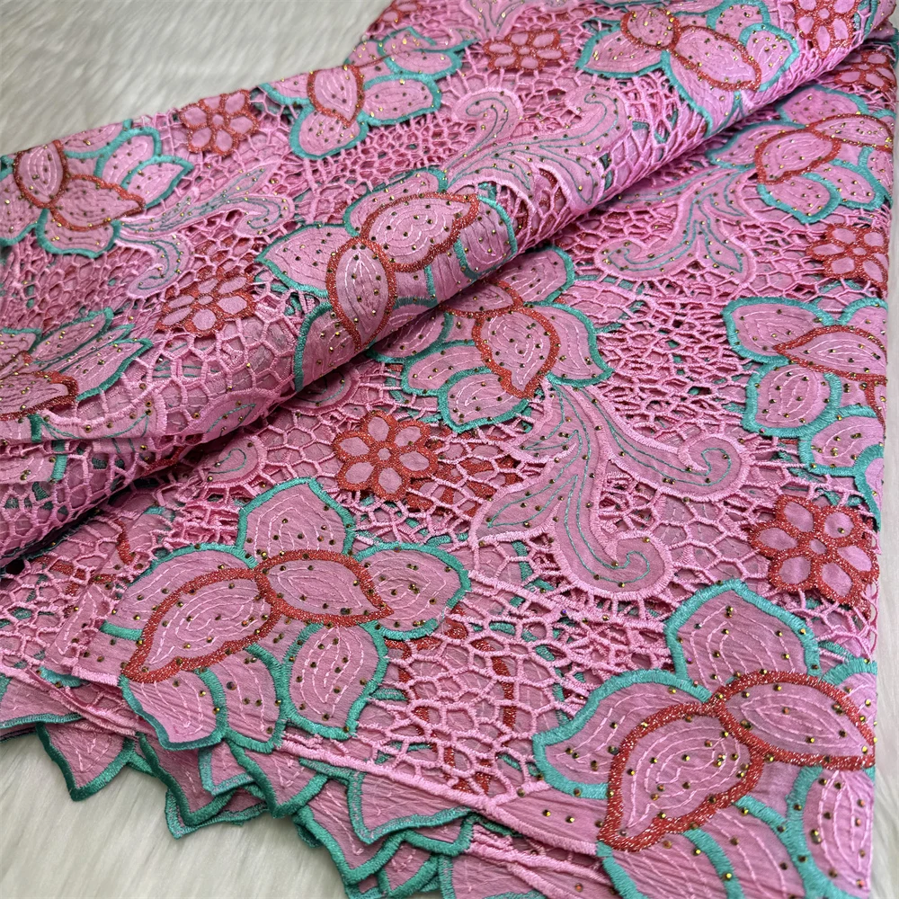 Африканский гипюровый шнур кружевная ткань высокое качество 2024 нигерийская