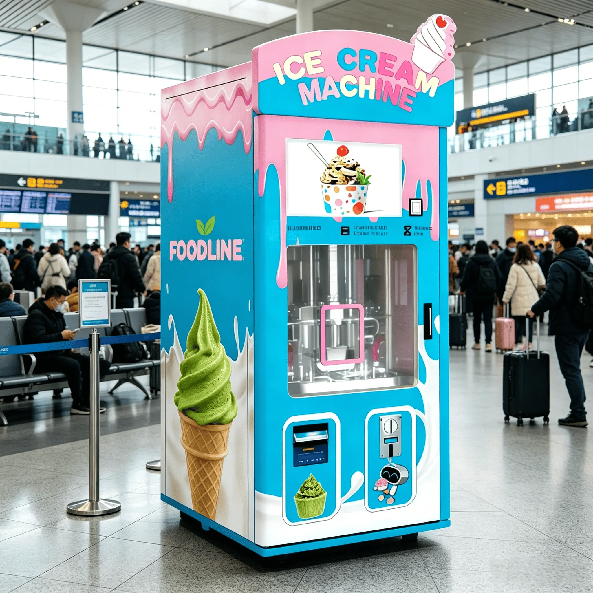 Фото Торговый автомат для мороженого FOODLINE Commercial Entertainment Plaza с большим объемом хранения и сенсорным экраном, киоск для холодных закусок №2