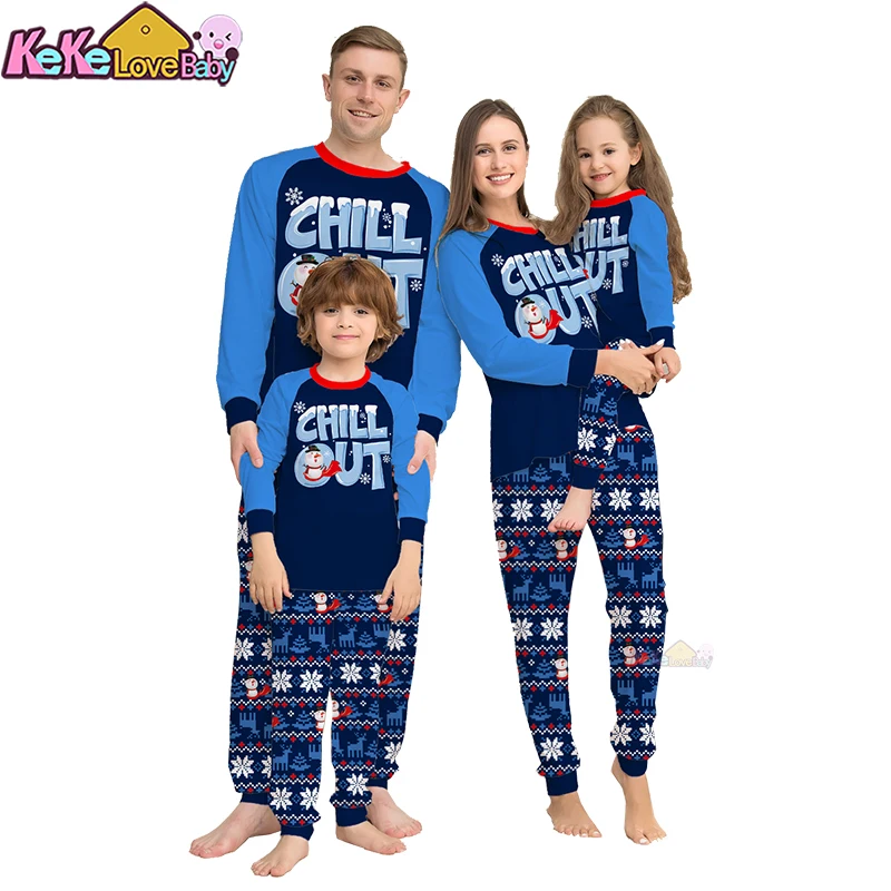 2022 Family Christmas Pajamas Mother Daughter Fanther Son Matching Kids Outfits Pyjamas Sleepwear Family Look Clothing Sets