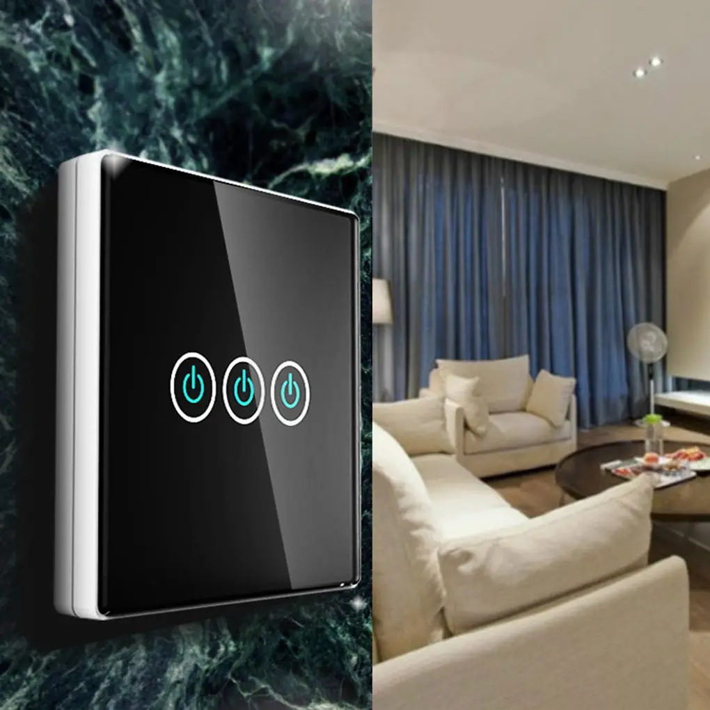 

Wireless Touch Remote Control Wall Panel Switch Wireless Receiver Home Bedroom Ceiling Lights Lamps Modification