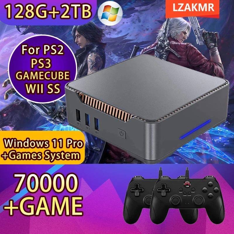 

New GK3V N5105 Retro Video Game Box Mini PC Build in 70000+Game Support For PS2 PS3 WII SS 80+ Emulator 2TB Game System 128G SSD