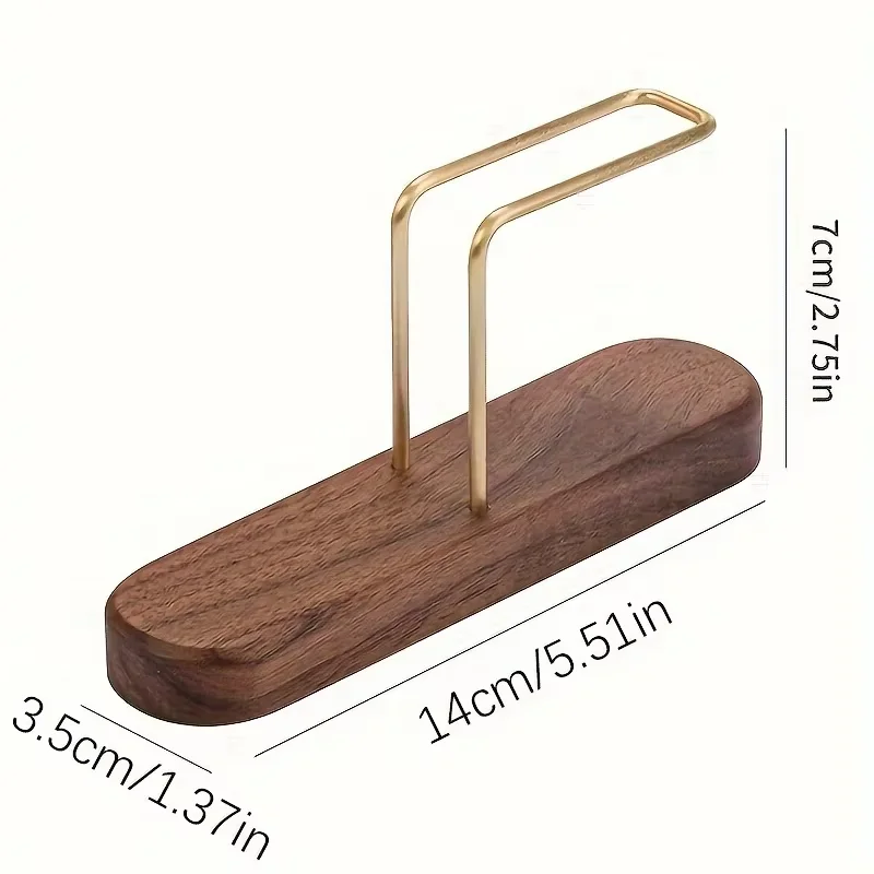 

Держатель фильтра для кофе из ореха и латуни, подставка, контейнер для хранения бумаги для фильтров для кофе V60, стильный органайзер для пивоварения