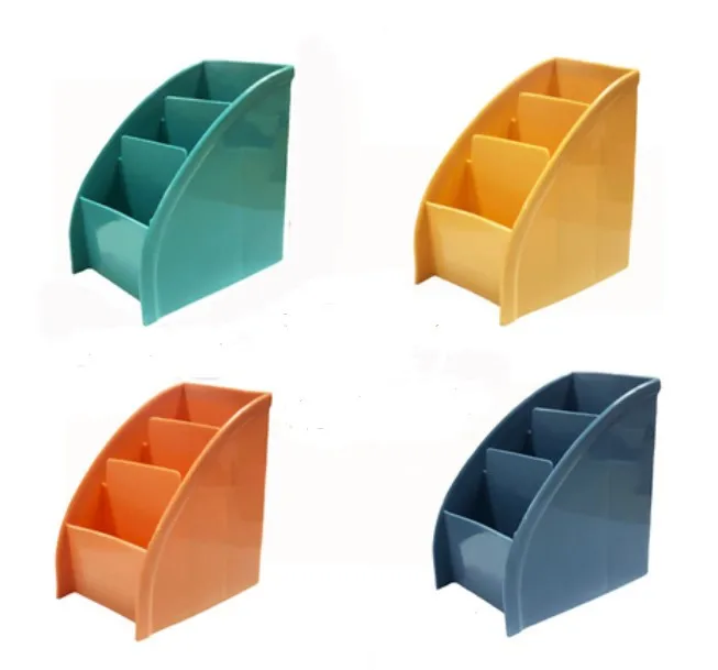 Пластиковый настольный трапециевидный ящик для хранения Офисная стойка мелочей