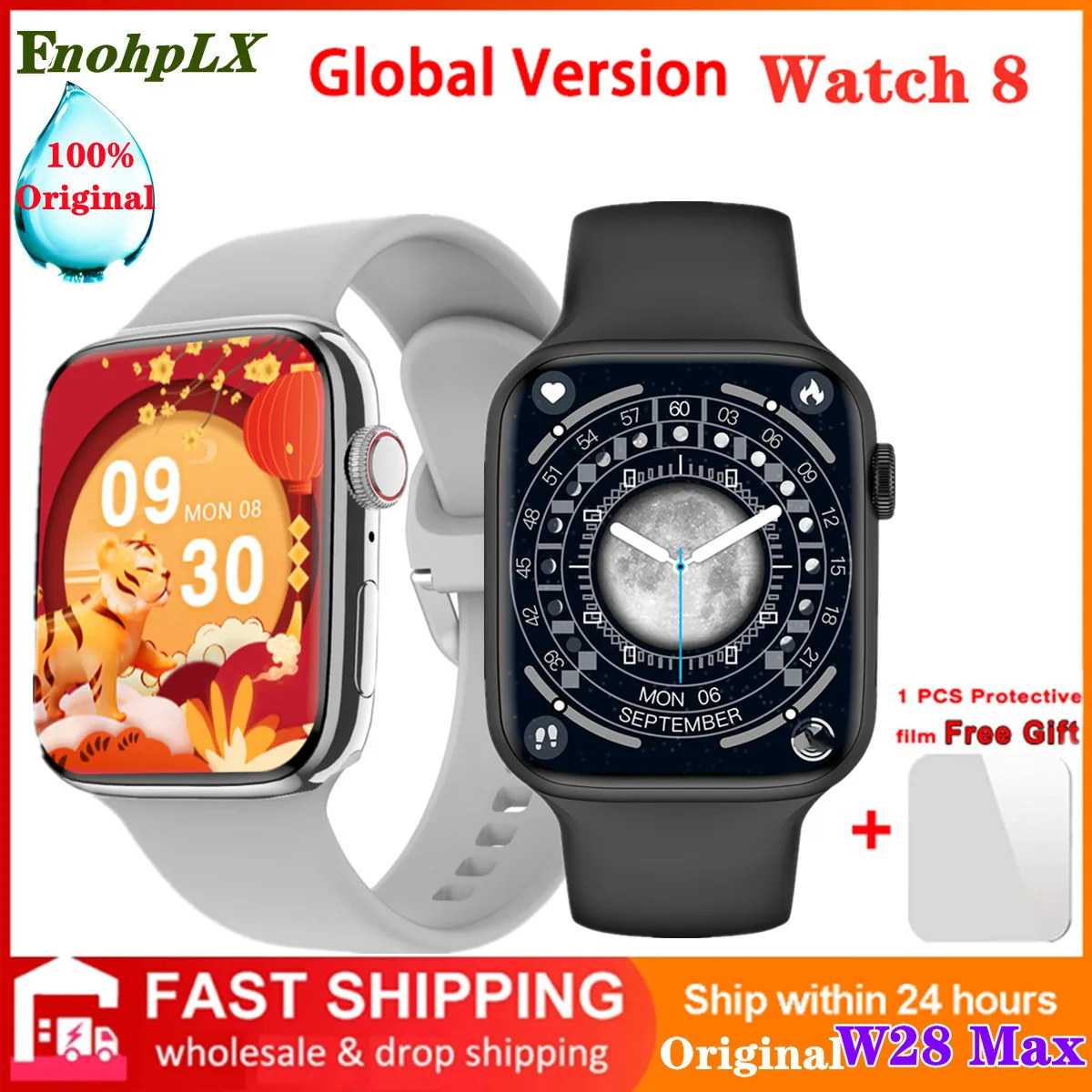 

1 PCS Original iwo W28 MAX Smart Watch 2.0 inch Siri 45MM Series 8 Wireless Charger NFC ECG Bluetooth Call Waterproof Smartwatch