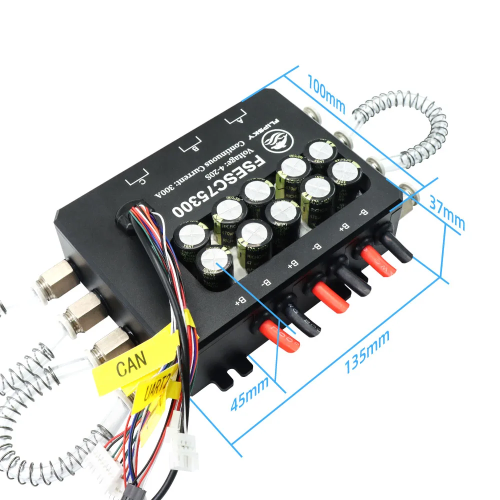 Flipsky FSESC 75300 84 в мощный ток 350A ESC основа на Vesc с алюминиевым чехлом корпус водяного