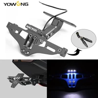 moto universal adjustable rear license plate mount holder with turn signal led light for honda nc700s nc700x nc700 s x 2012 2013