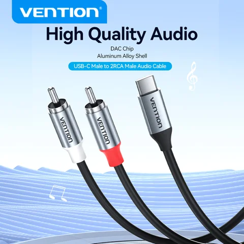Аудиокабель Vention USB C — 2 RCA с ЦАП