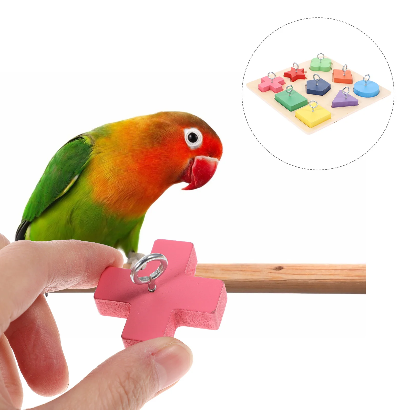 

Toy Parrot Bird Toys Puzzle Educational Training Block Playing Birds Wood Intelligence Feeder Interactive Toysparakeet Parrots