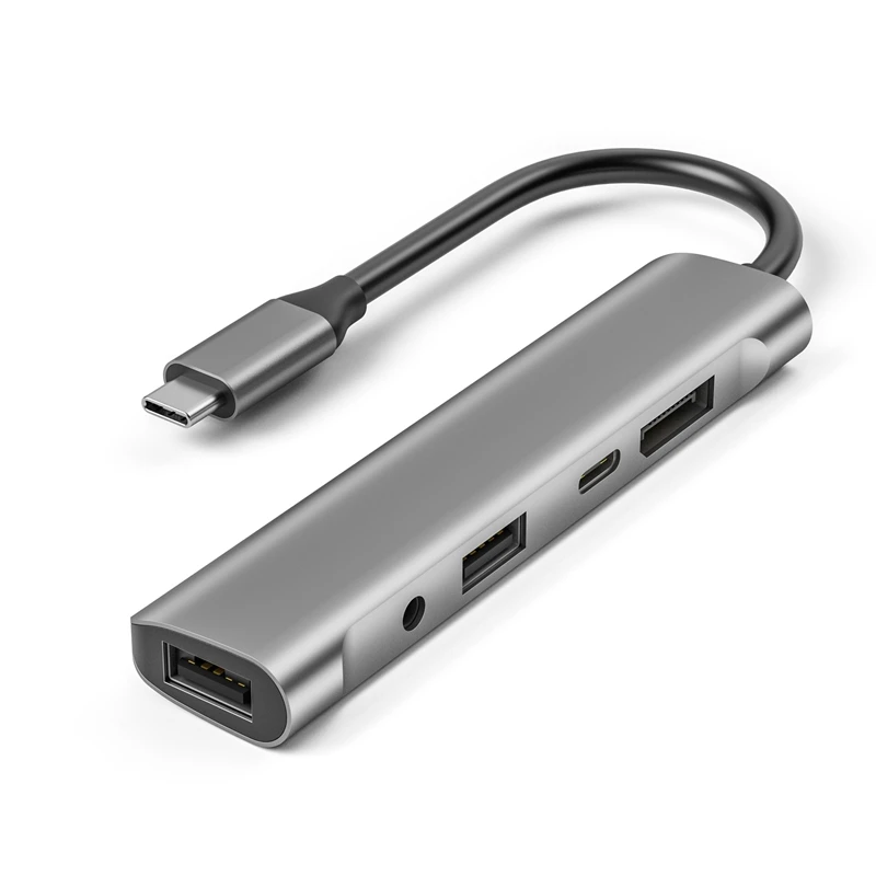 

Адаптер для планшетов 5 в 1, 4K @ 60Hz Displayport USB 2.0 Type C 60W PD док-станция для ноутбуков и настольных компьютеров, W27H