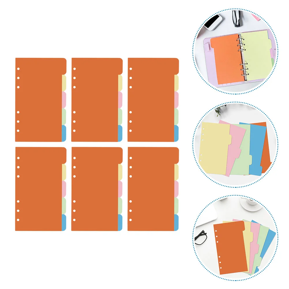 

A5 Notebook Refill Loose Leaf Binders 3- Ring A6 Pockets Filler Paper Note- Taking System Pages Separator Color Dividers