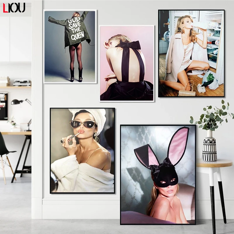 Kate Moss холст Paining настенное искусство модный сексуальный красивый супермодельный