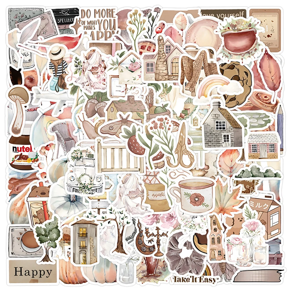 

10/30/50/120PCS Retro INS Style Cartoon Vintage Stickers DIY Suitcase Fridge Phone Laptop Guitar Car Graffiti Sticker Kid Toy