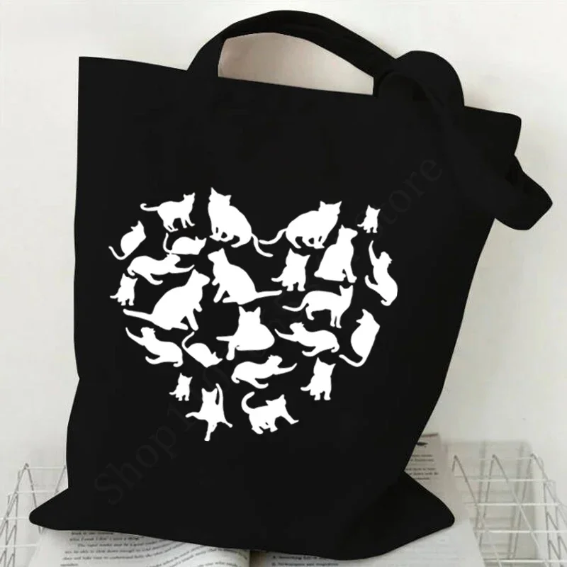 Женская Холщовая Сумка-тоут с животными кошками и юмористическими цитатами