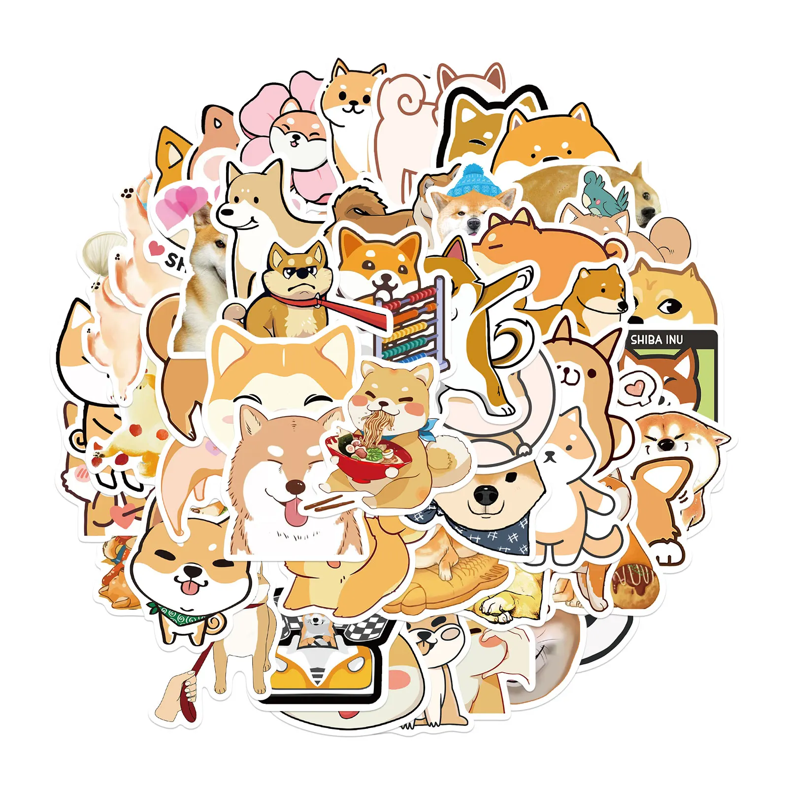 

25/50PCS Cute Stickers Lovely Shiba Inu Akita Dog Stickers DIY Diary Scrapbook Cartoon Sticker for Luggage Mobile Phone Stickers