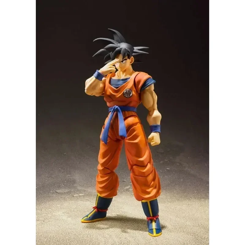 В наличии Подлинная Bandai Dragon Ball Z SHF A Saiyan Raised On Earth Son Goku 2.0 Аниме Фигурка Игрушки