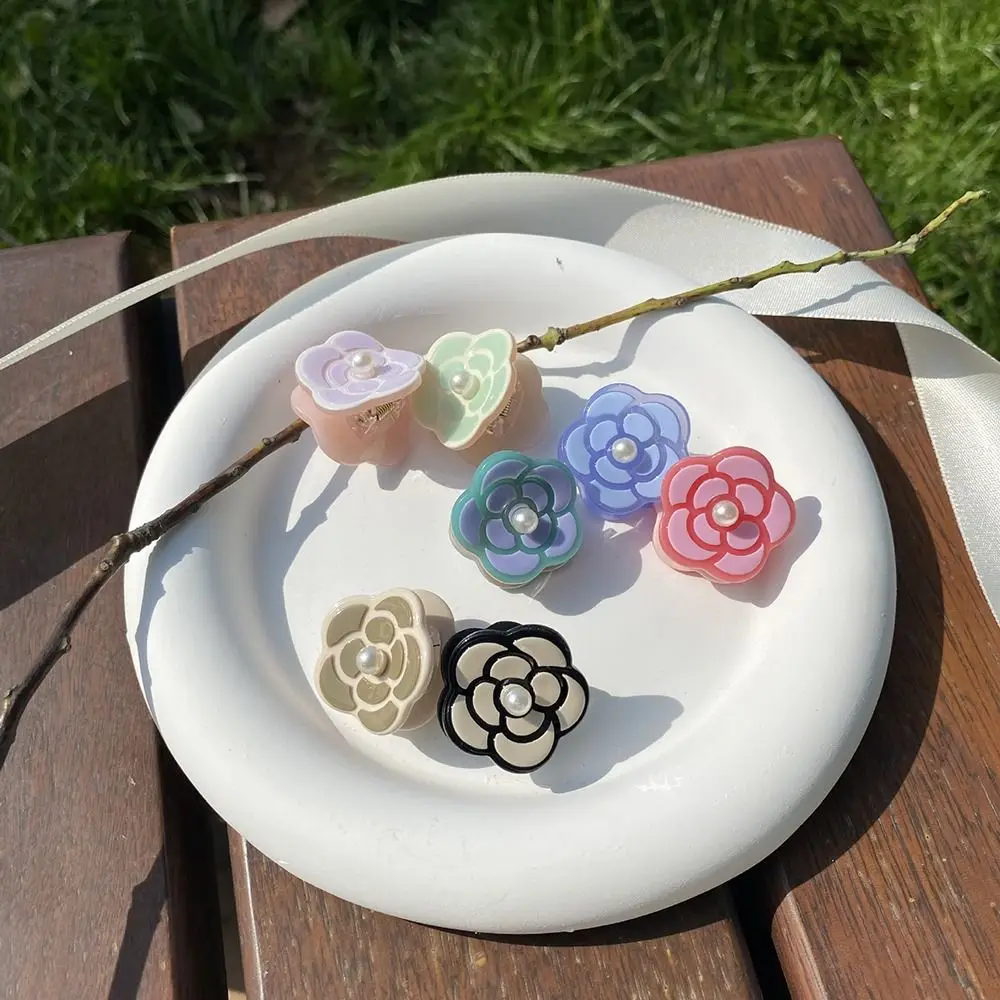 

Clip For Women For Girl Acetic Acid Side Clip Camellia Flower Hair Clip Mini Hairpin Flower Hair Claw Hair Barrette