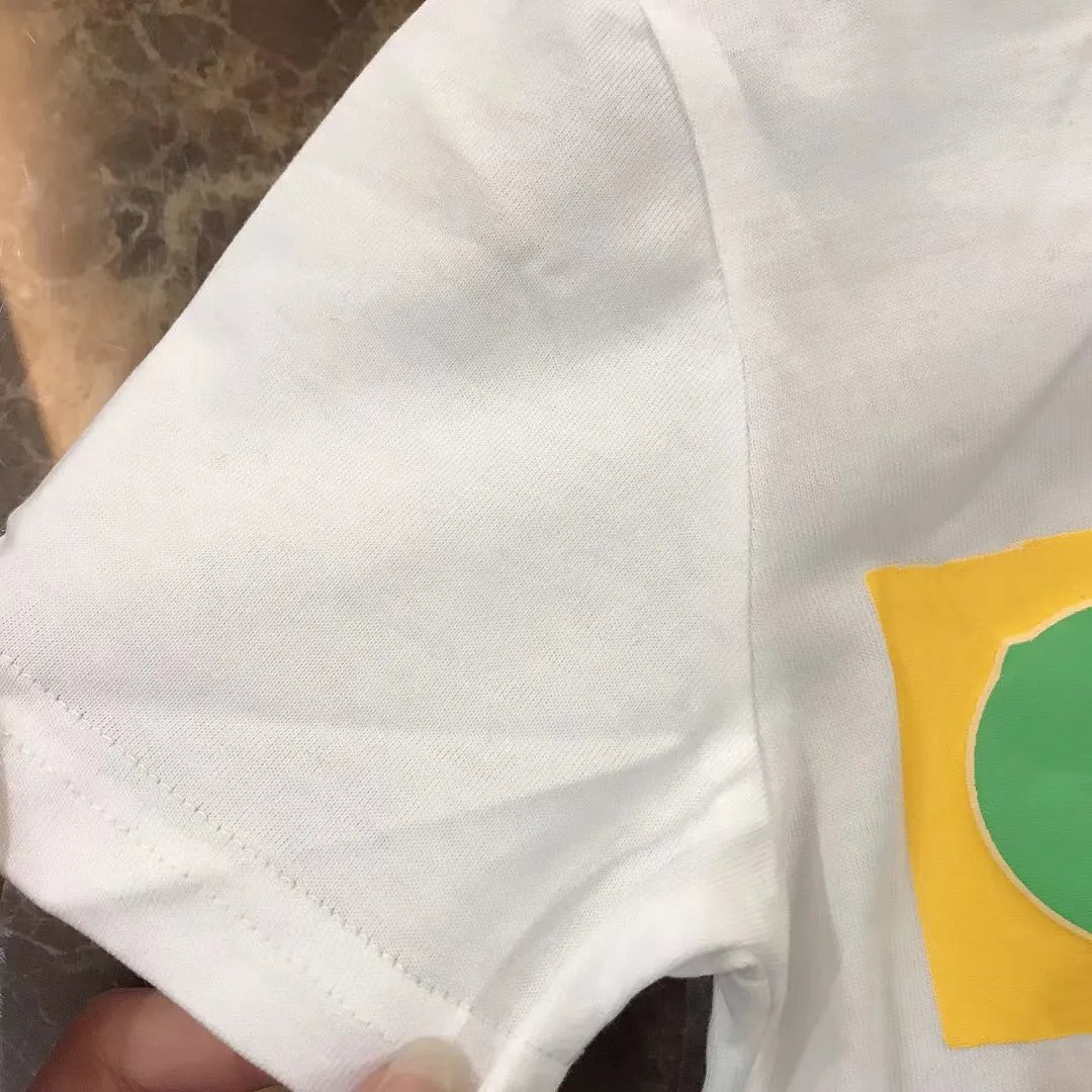 

2022 Summer high quality fashion brand pure cotton printed letter round neck T-shirt for boys and girls top 2 4 6 8 10 years old