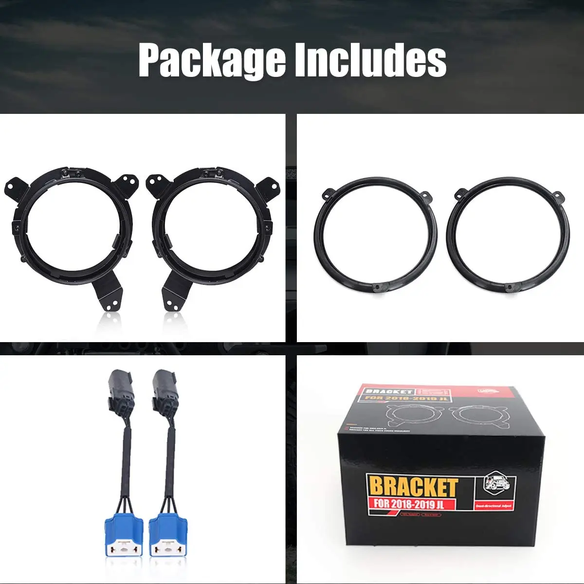 Алюминиевая всенаправленная Регулировка кронштейн фары замена для Jeep Wrangler JL JLU