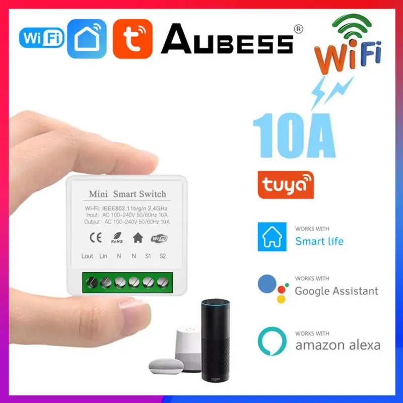 

Умный мини-переключатель с поддержкой Wi-Fi, Bluetooth, 16 А