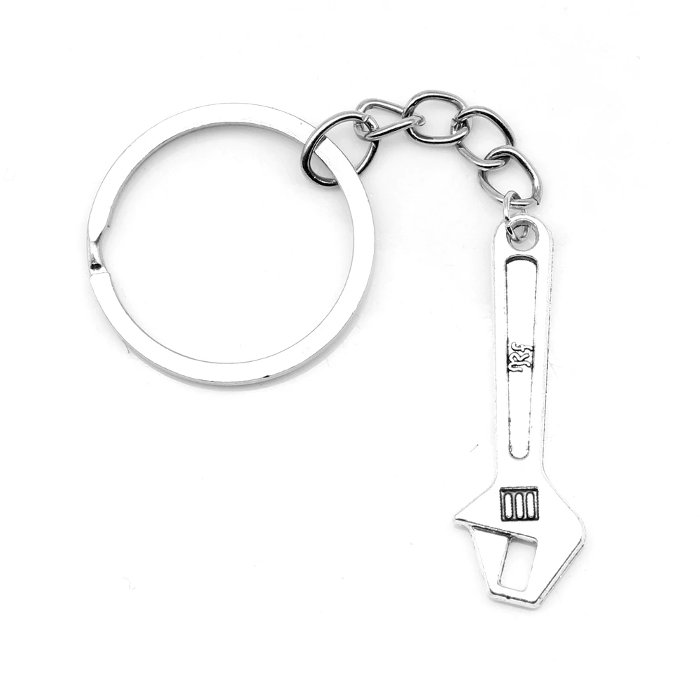 

1pcs Antique Silver Color 13x40mm Wrench Keychain Handmade Jewerly Diy