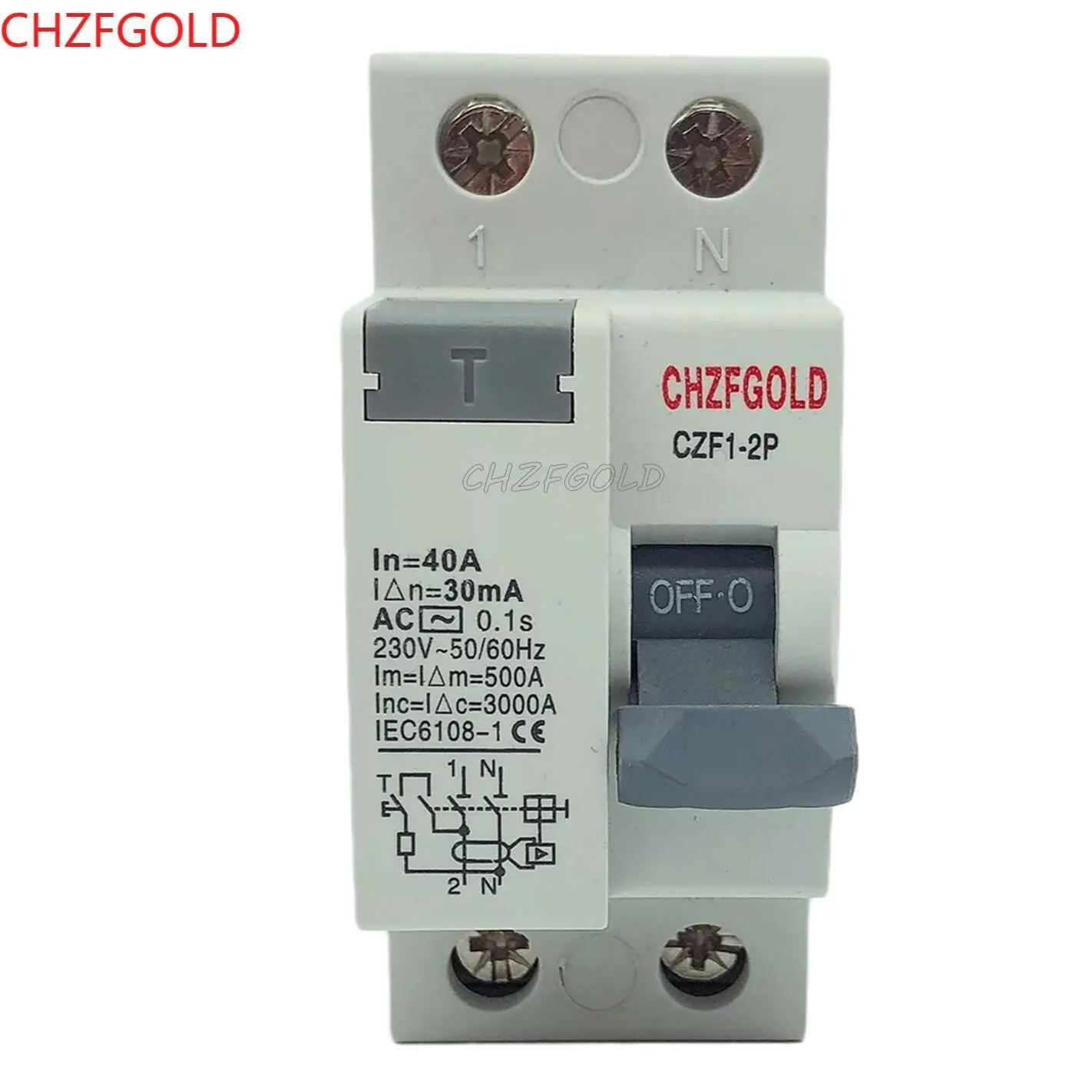 

25A 40A 63A 80A 30mA 100mA 300mA Φ CHZFGOLD recнеудачный с RCCB RCD ELCB