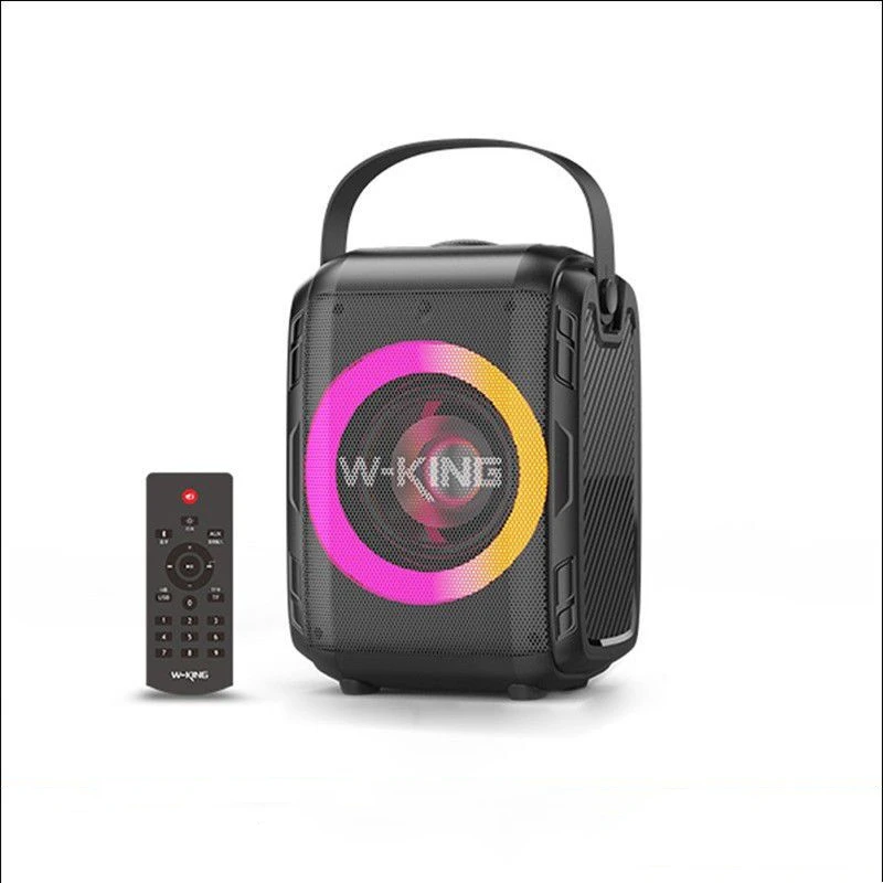 

W-KINGT9 Mini High Power Outdoor портативный Bluetooth-динамик, беспроводной FM-радиоприемник, сабвуфер, цветной музыкальный динамик RGB, Caixa De Som