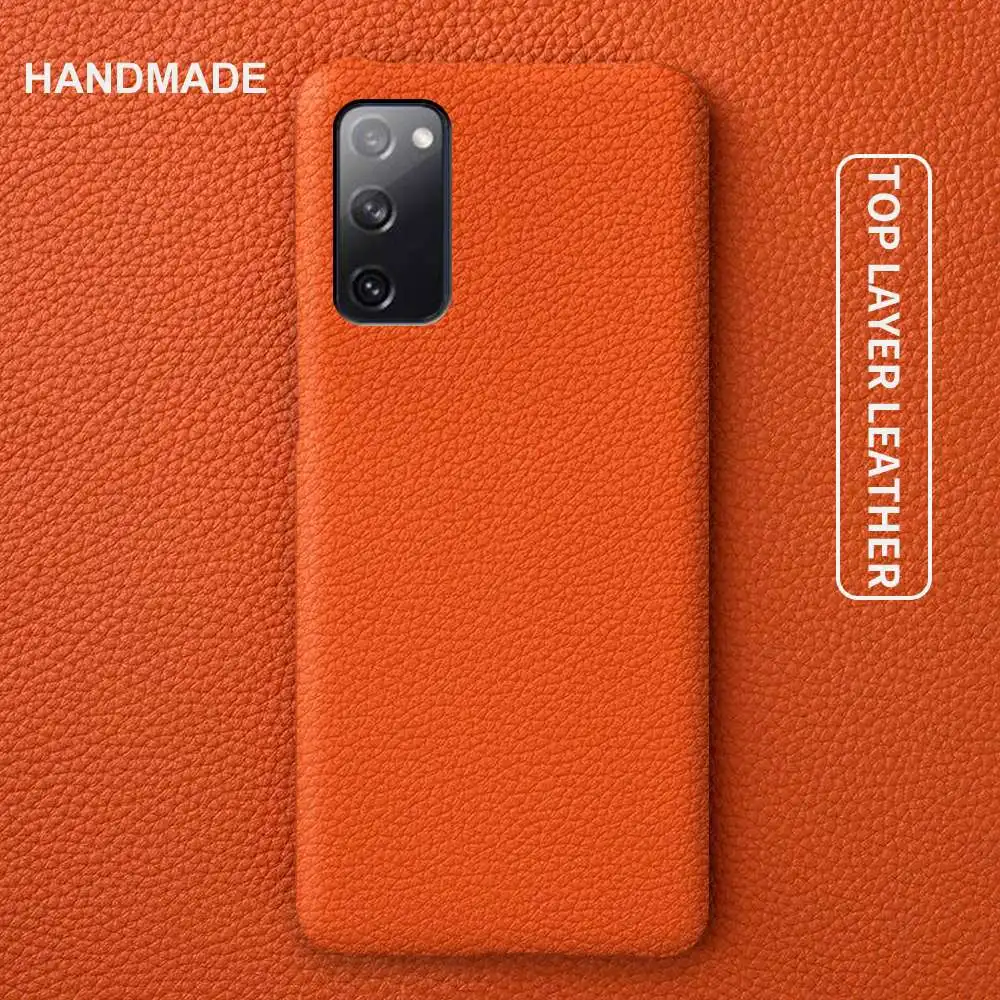 

Роскошный чехол из натуральной кожи с текстурой личи для funda S20 Ultra чехол s S21 S20FE S21Ultra задняя крышка для телефона Coque protector чехол s