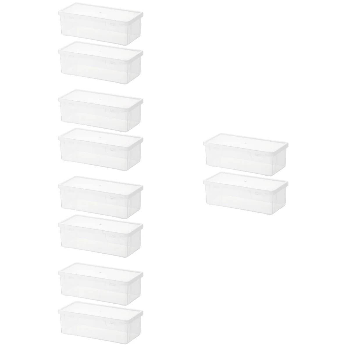 

10 Containers With Lids Clear Box Clear Case Box For Girls Box Container for Office