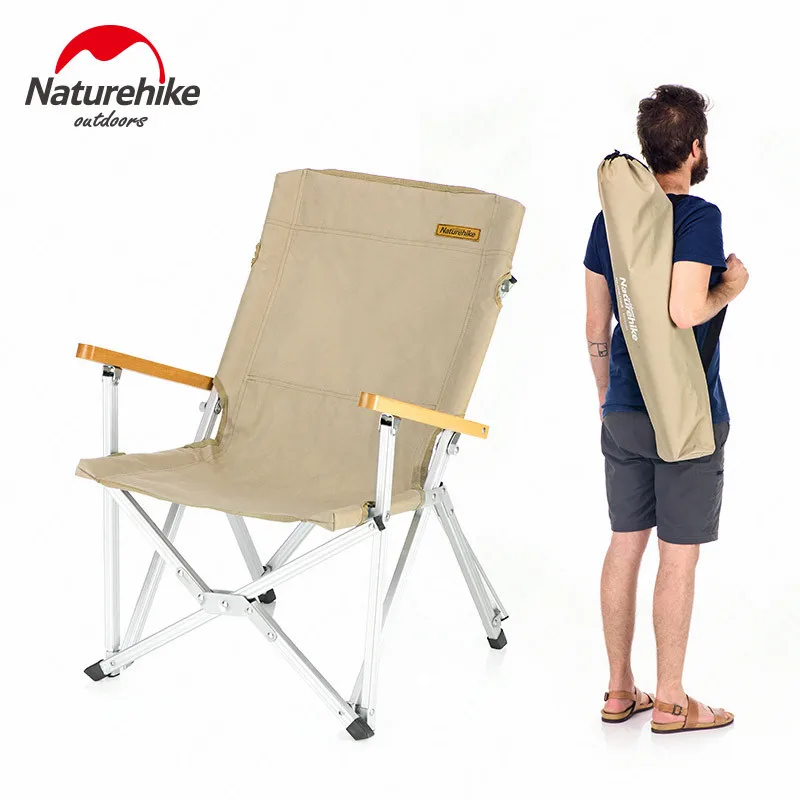 

Naturehike Portable Small Durable Folding Storage Chair Outdoor Aluminum Alloy Picnic Chair Fishing Backrest Chair NH19JJ004