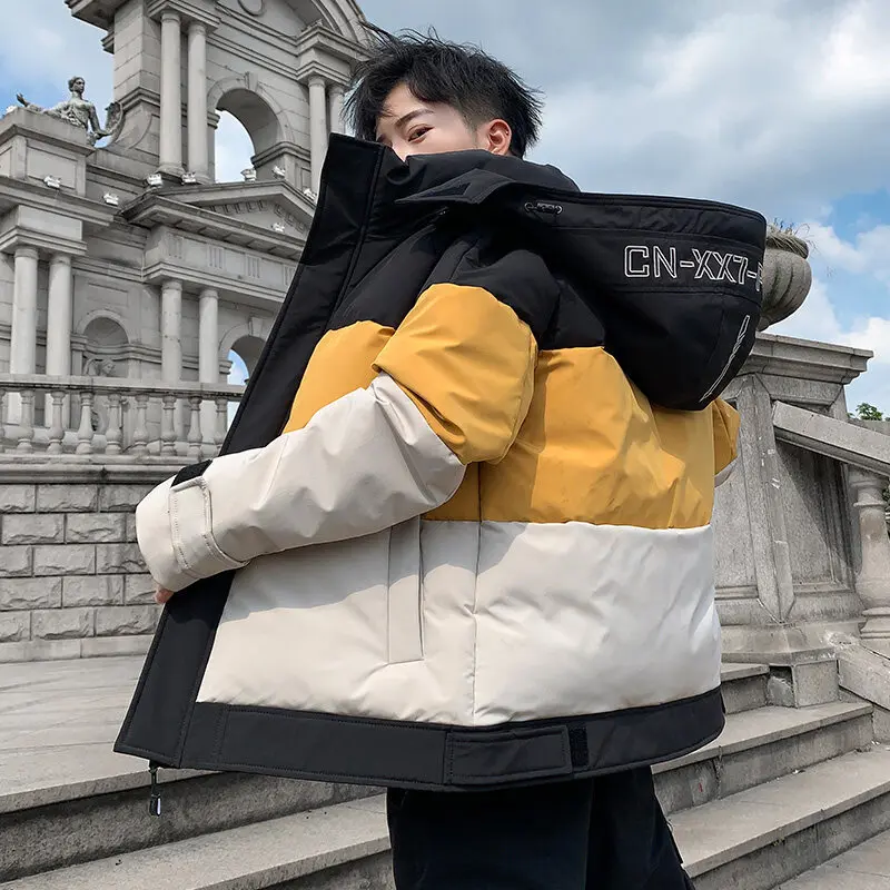 

Men Parka Puffer Waterproof Jacket Mens Quilted Thickening Hooded Coats Ski Suit Men's Casual Warm Jackets Coat Winter Jacket