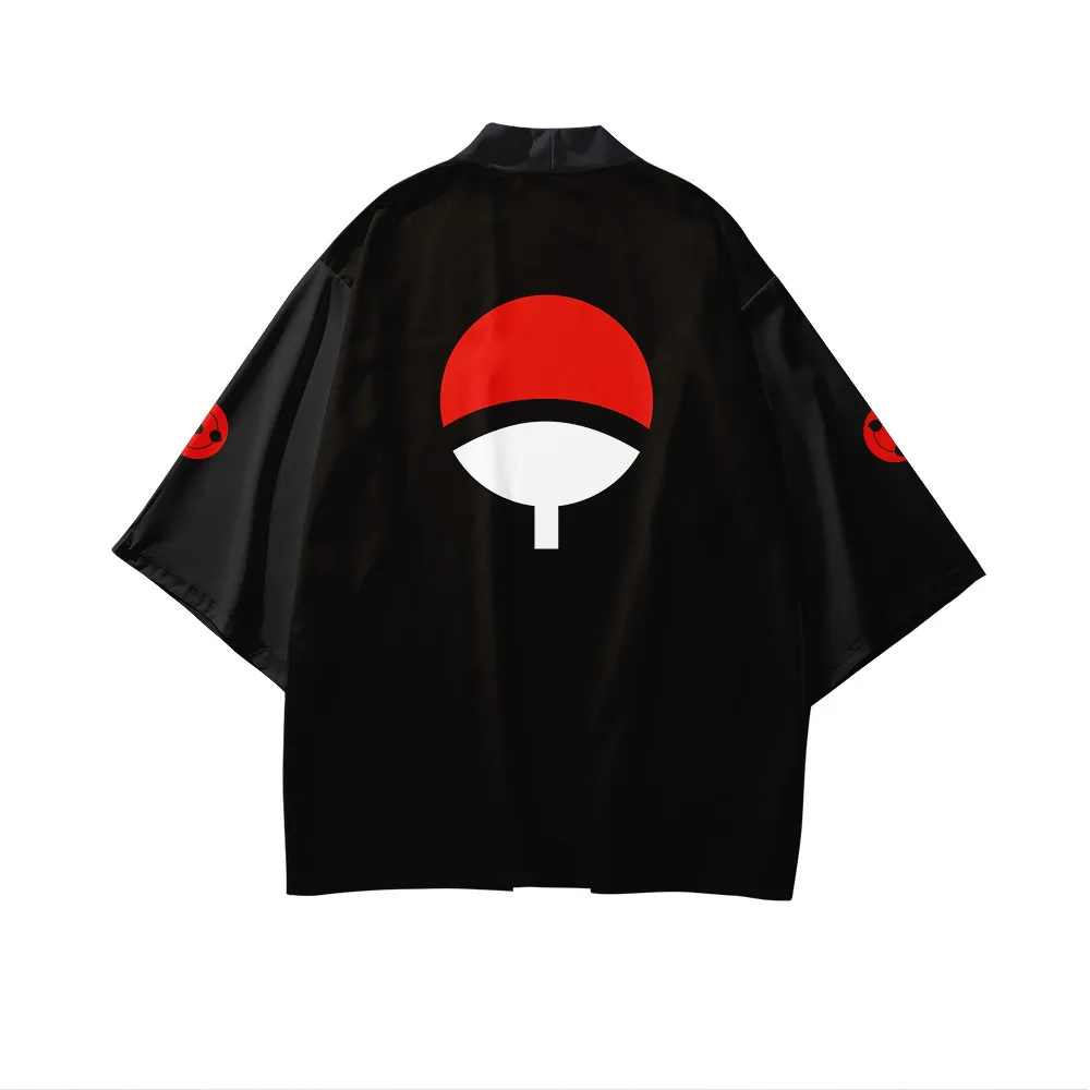 

Anime uzumaki cardigan kimono shirt akatsuki red cloud japan kimono haori yukata cosplay men women summer japanese cardigan