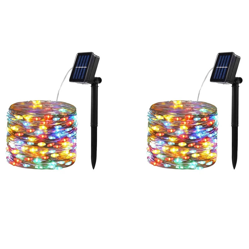 

Светодиодная гирлянда на солнечной батарее, 10 м, водонепроницаемая гибкая гирлянда для рождества, используется во дворе на открытом воздухе, 2 цвета