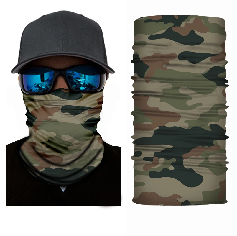 

Buff on Neck Warmer Outdoor Cycling Motorcycle Bandana Windproof Man Balaclava Camouflage Face Mask Scarf Sun UV Warmer Shield