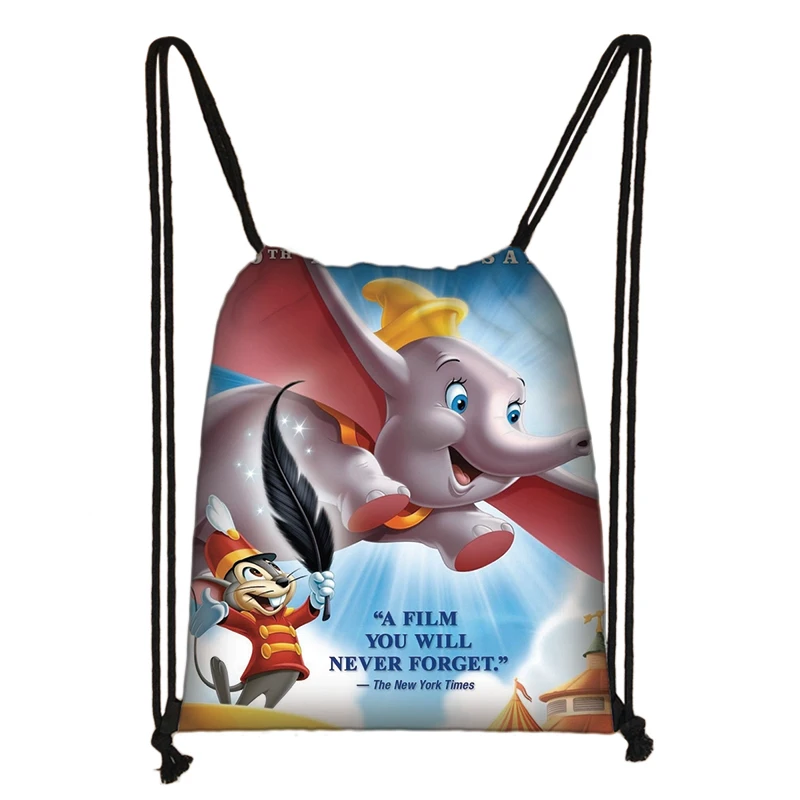 

Disney Dumbo Print Drawstring Bag Boys Girls Storage Bags Teenager Casual Backpack Kids Bookbag Gift