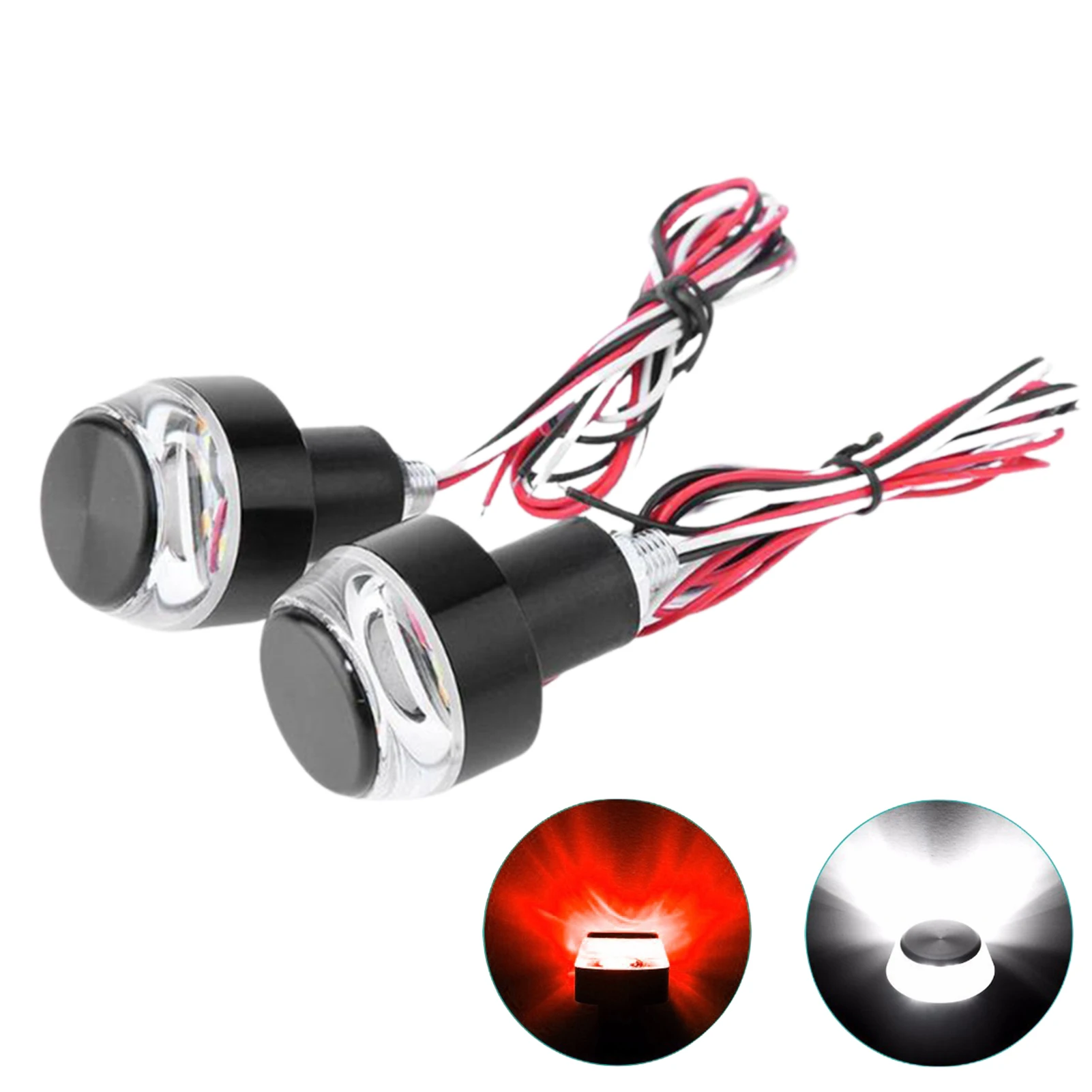 

Motorcycle Turn Signal LED Practical Rear Blinkers Motorcycle Handle Lights with 12 LED for Most Motorcycle Scooter Street Bike