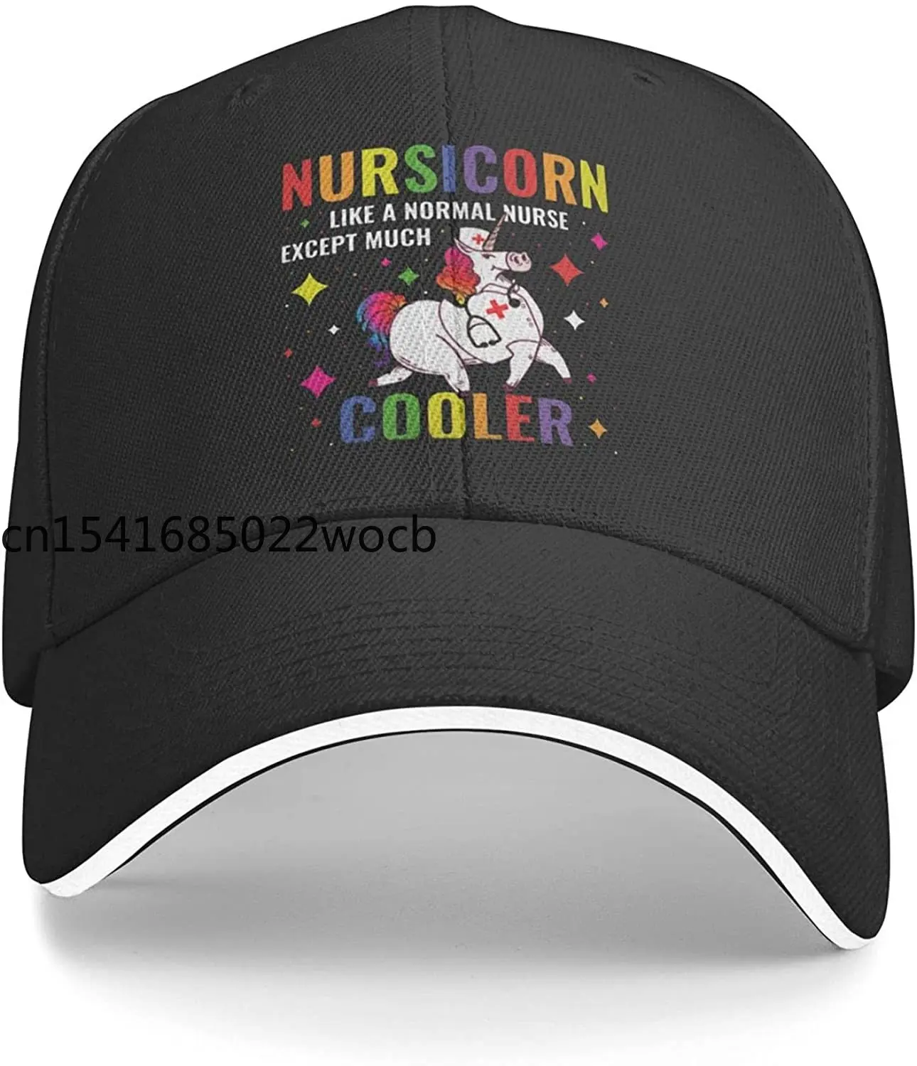 

Nursicorn Funny Unicorn Gift Unisex Adult Fashion Baseball Cap Fashion Adjustable Dad Hat Sport Cap Classic Sandwich Caps