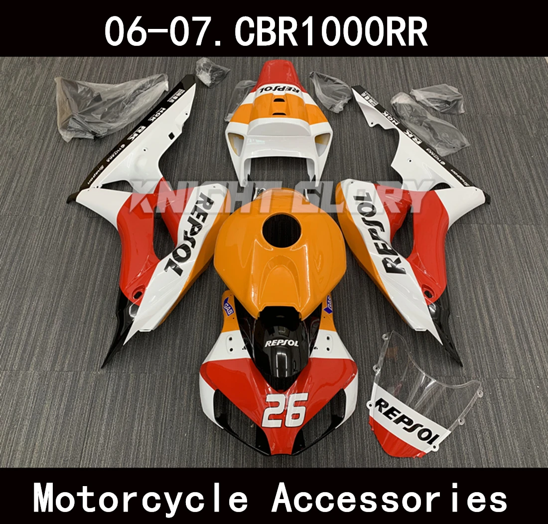 

Подходит для Fireblade CBR1000RR 2006 2007 SC57/06 CBR1000 RR Обтекатели для мотоциклетных ракушек спойлер корпус ABS литьё под давлением