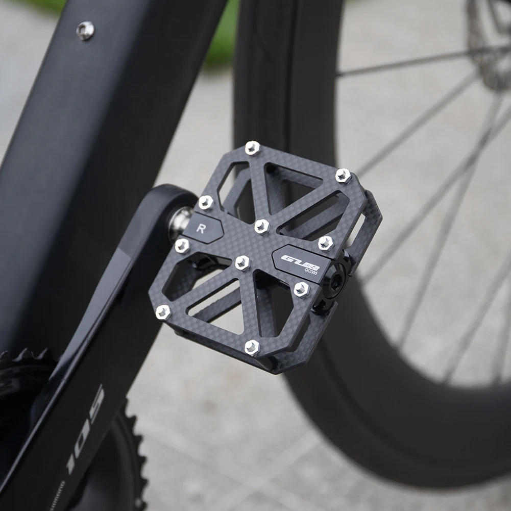 GUB GC-085 углеродная педаль с титановой осью противоскользящая Ультралегкая CNC MTB Bike