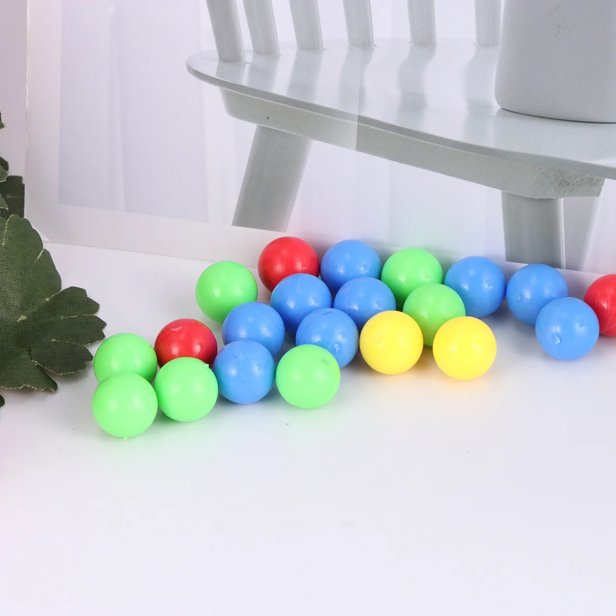 

5 Bags of Total 120pcs Game Replacement Balls Plastic Colorful Games Beads Compatible for Hungry Hippos Swallowing Beads Game